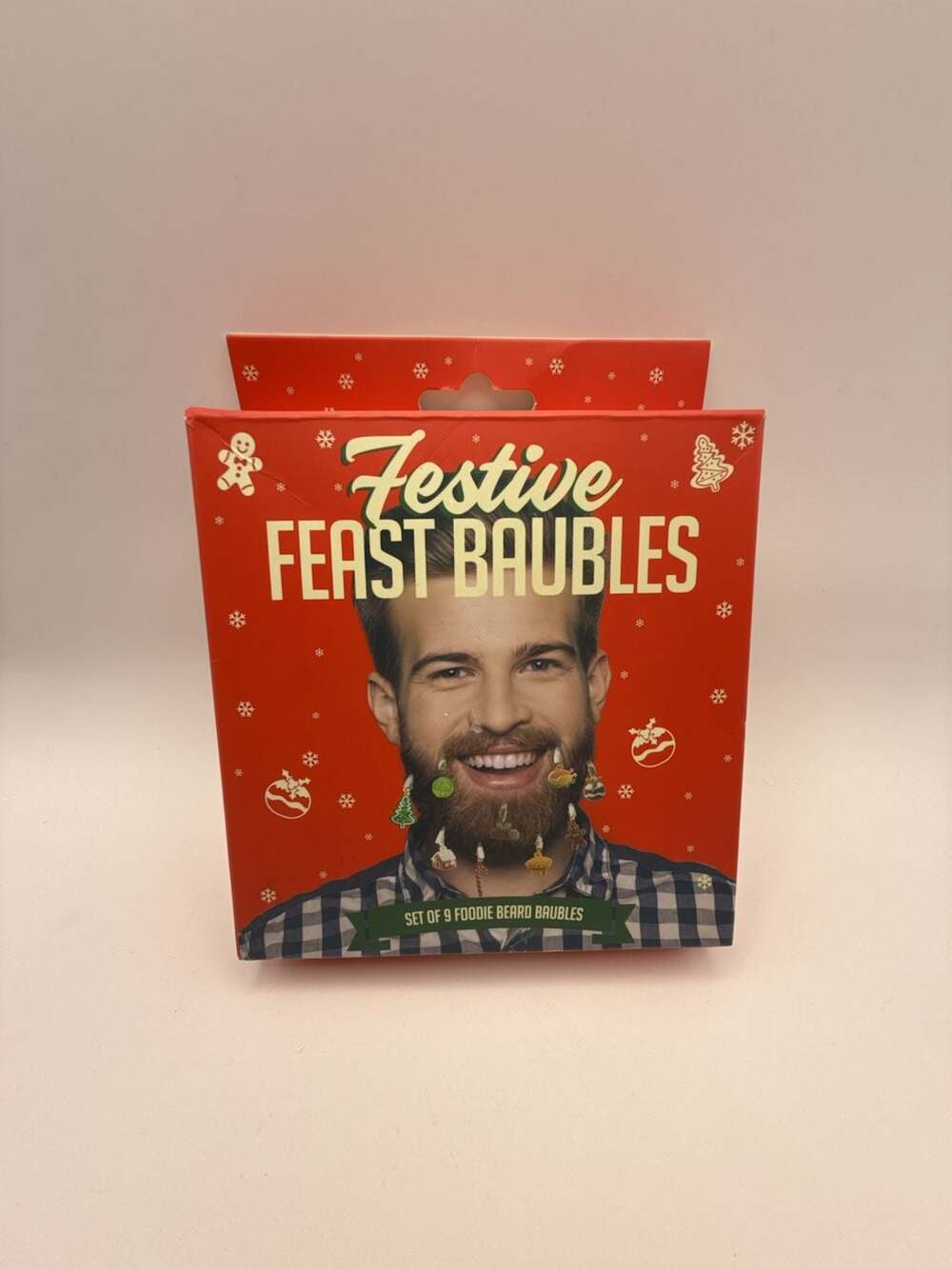 Gift Republic Festive Feast Beard Baubles Set of 9 Novelty Ornaments